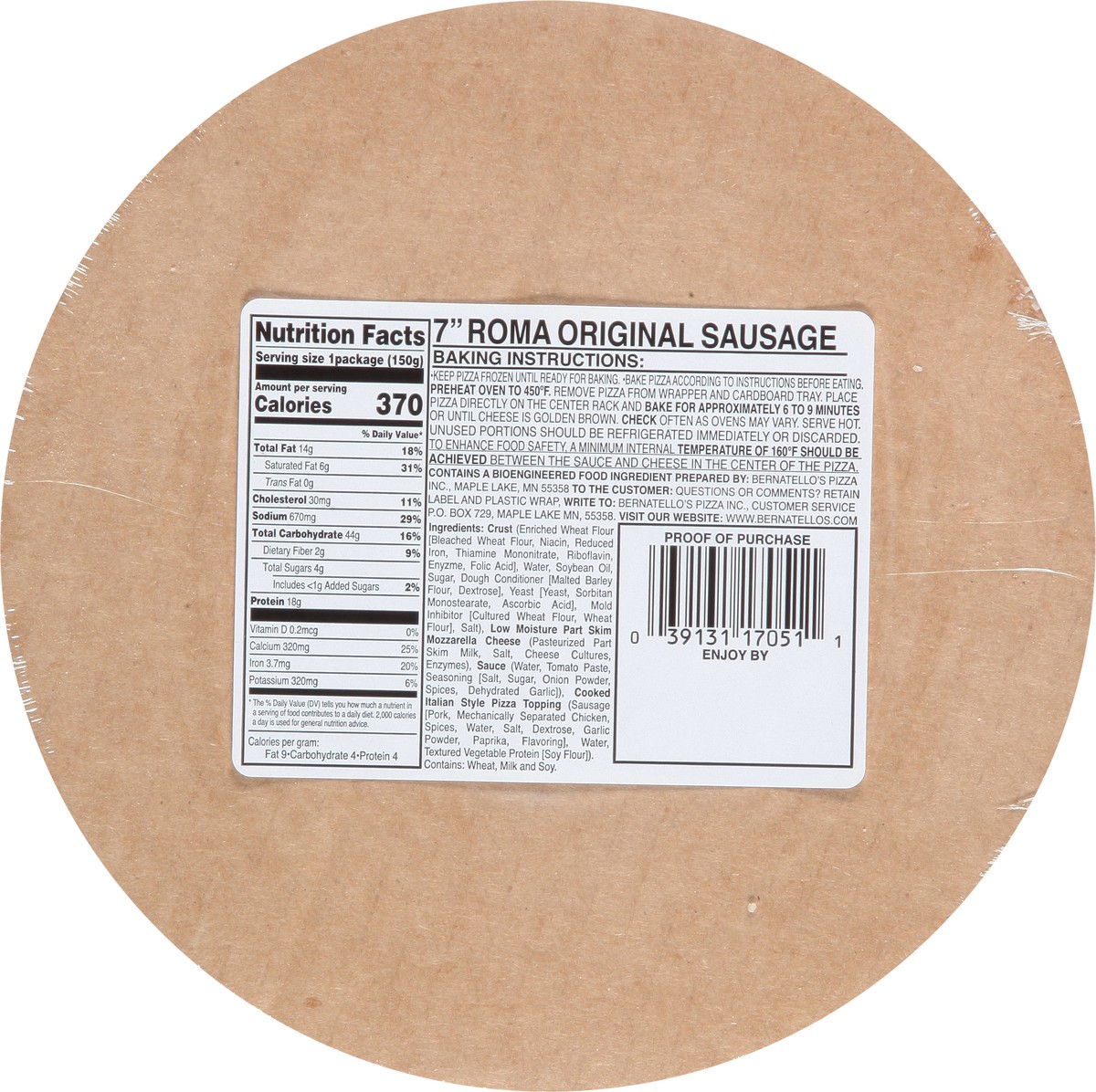 slide 12 of 13, Roma Original Sausage Pizza 5.29 oz, 5.29 oz