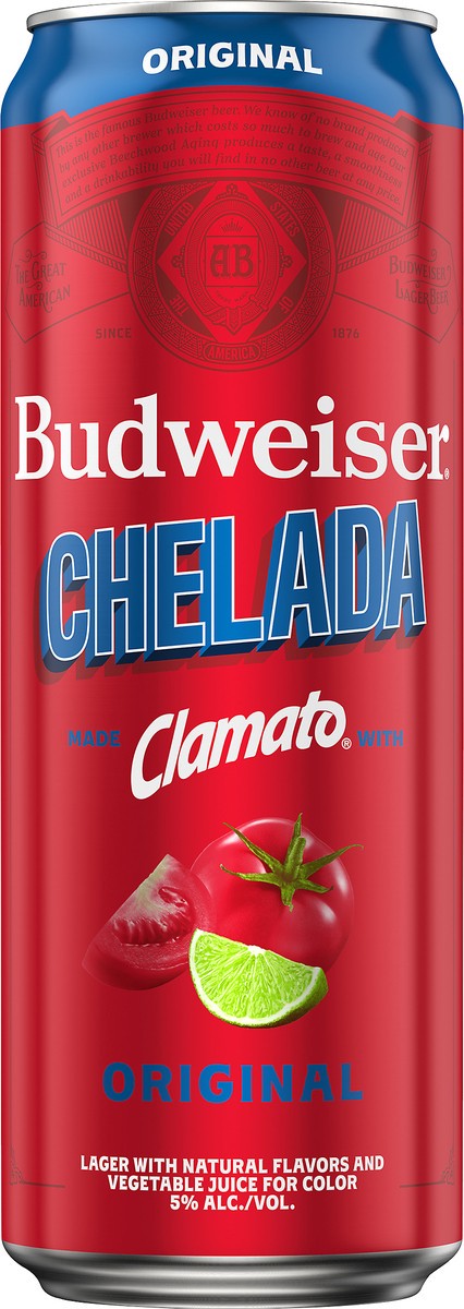 slide 1 of 2, Budweiser Chelada Lager Original Beer 25 oz, 25 oz