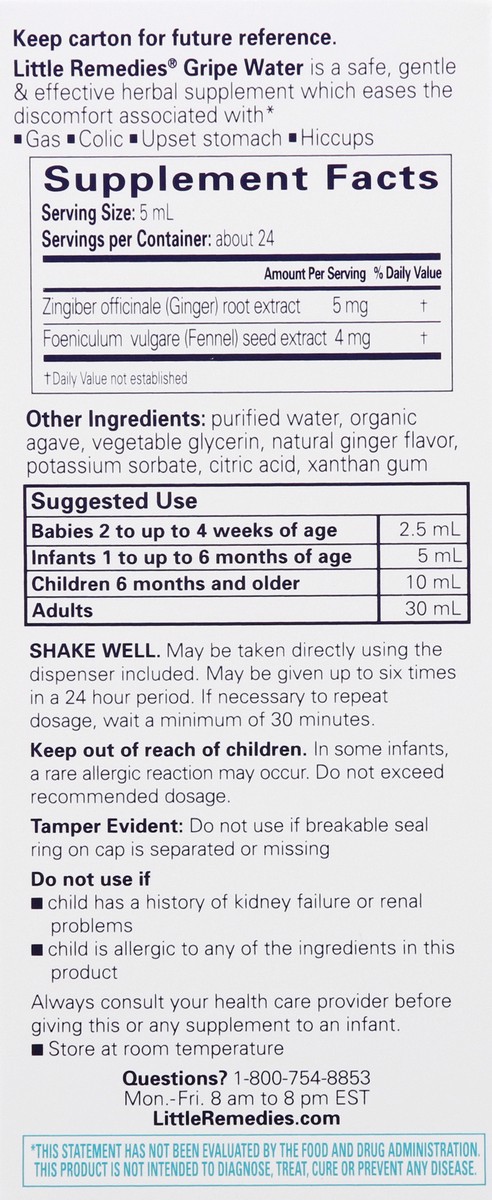 slide 5 of 9, Little Remedies Newborn+ Gripe Water 4 oz, 4 oz