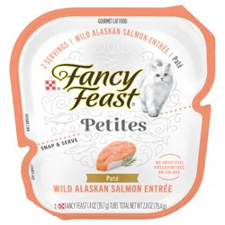 Purina Fancy Feast Petites Wild Alaskan Salmon Entrée Gourmet Wet Cat Food Pate