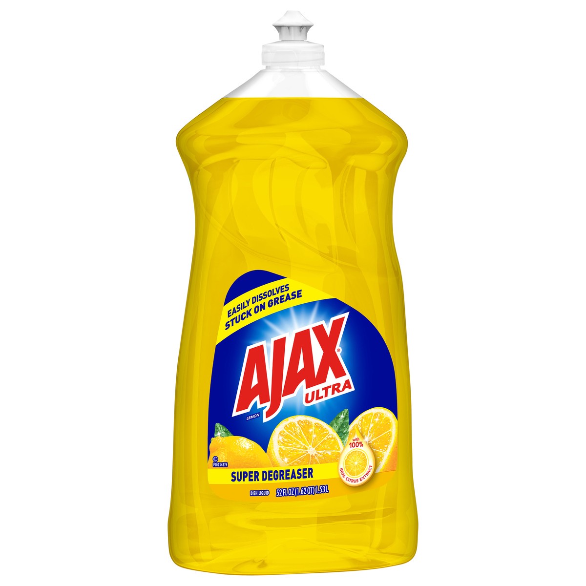 slide 3 of 8, Ajax Ultra Super Degreaser Liquid Dish Soap, Lemon - 52 Fl. Oz., 52 oz