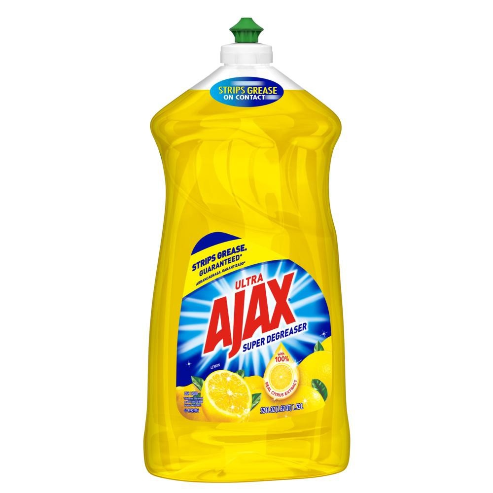 slide 3 of 4, Ajax Super Degreaser Lemon Liquid Dish Soap, 52 fl oz