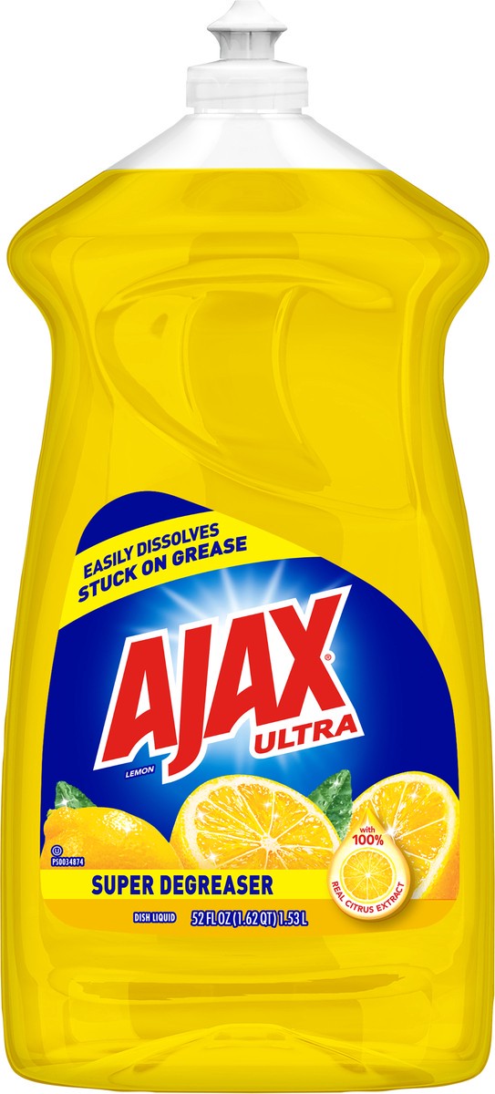 slide 8 of 8, Ajax Ultra Super Degreaser Liquid Dish Soap, Lemon - 52 Fl. Oz., 52 oz