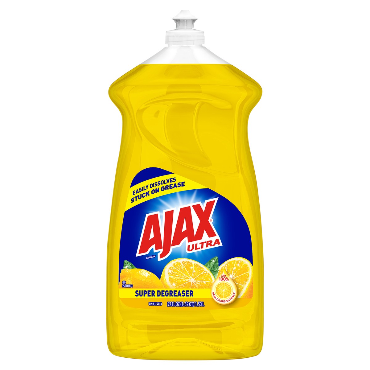 slide 1 of 8, Ajax Ultra Super Degreaser Liquid Dish Soap, Lemon - 52 Fl. Oz., 52 oz
