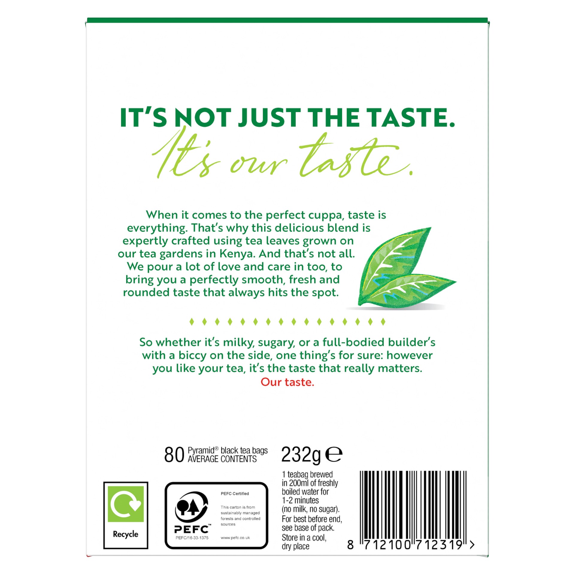 slide 2 of 2, PG Tips 80s Box 12x232g Original, 80 ct