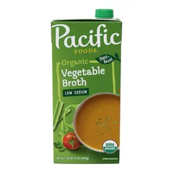 Pacific Foods Low Sodium Organic Vegetable Broth, 32 oz Carton