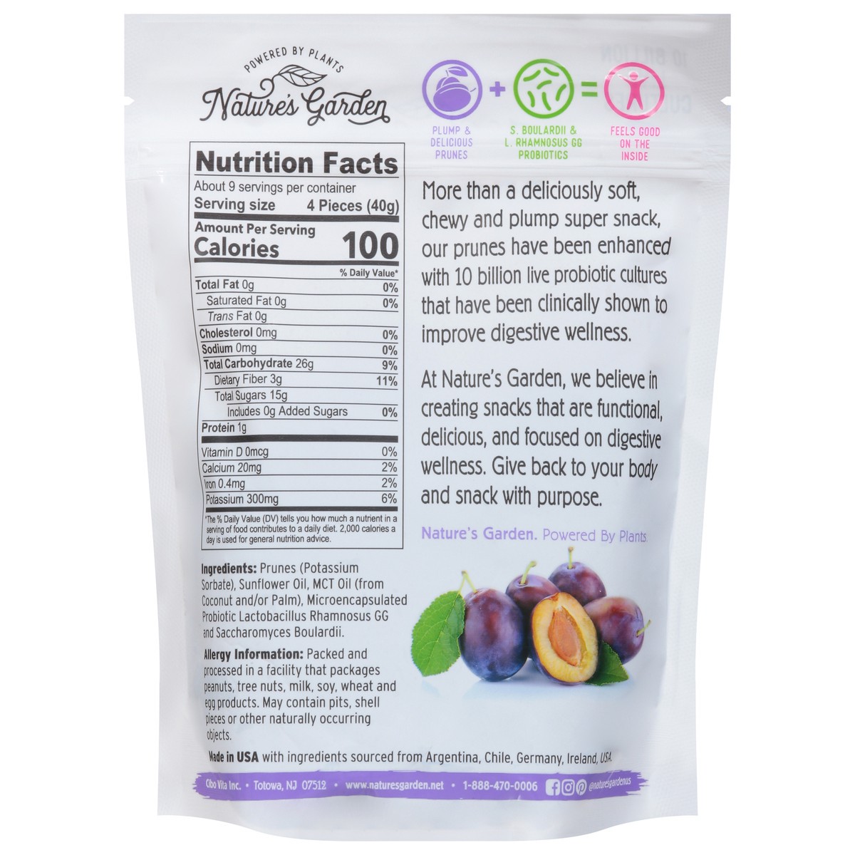 slide 6 of 15, Nature's Garden Probiotic Prunes 12 oz, 12 oz