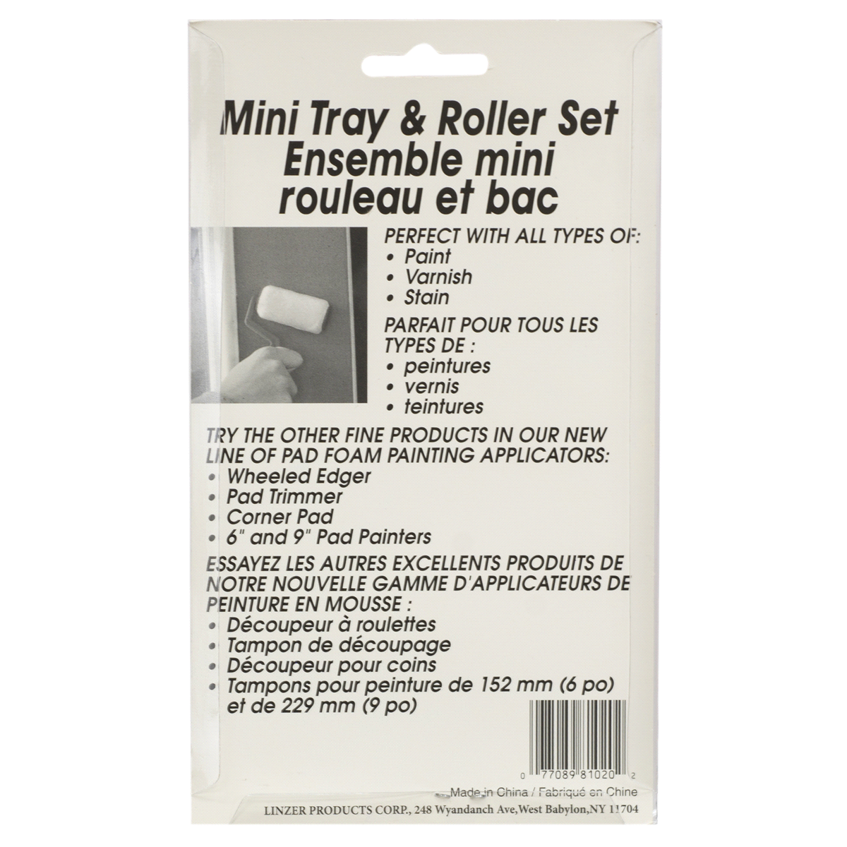 slide 5 of 5, Linzer 3 Inch Mini Roller And Tray Set, 3 ct