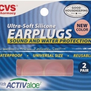 slide 1 of 1, CVS Health Ultra-Soft Silicone Earplugs, 4 ct