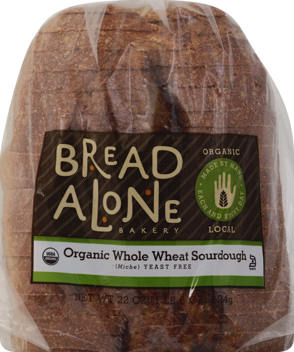 slide 3 of 5, Bread Alone Organic Whole Wheat Sourdough, 22 oz