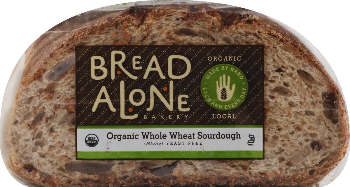 slide 2 of 5, Bread Alone Organic Whole Wheat Sourdough, 22 oz