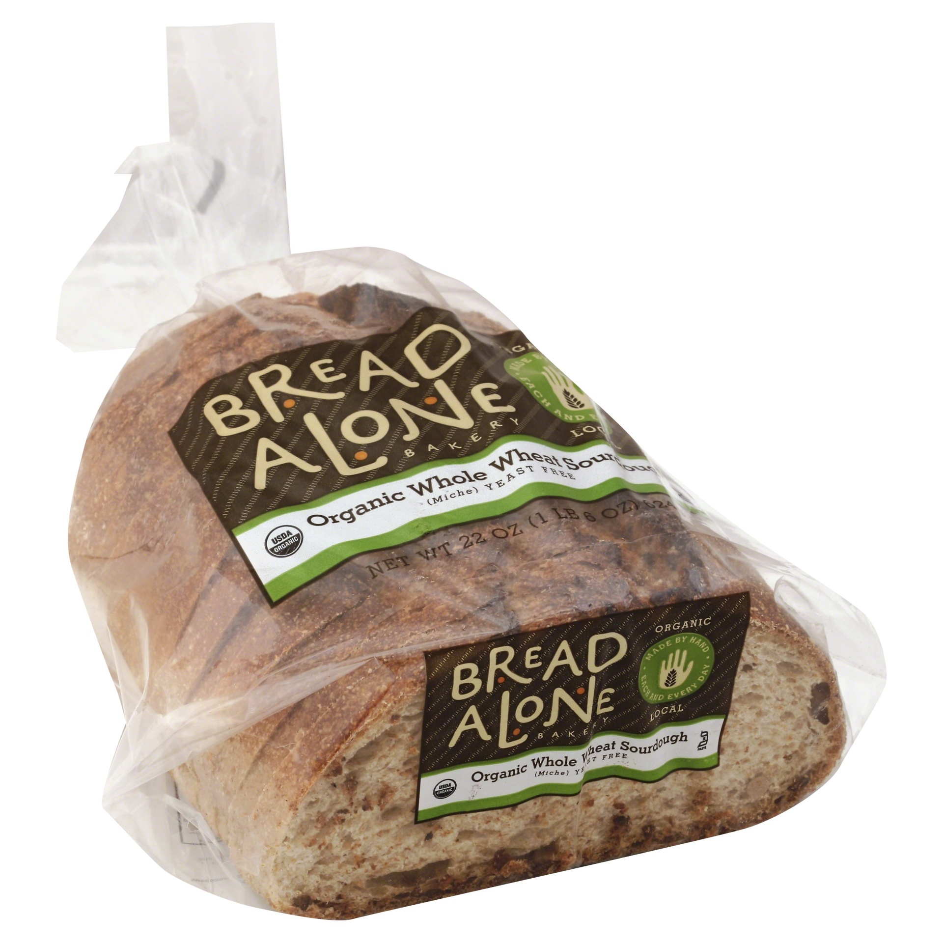 slide 1 of 1, Bread Alone Organic Whole Wheat Sourdough, 22 oz