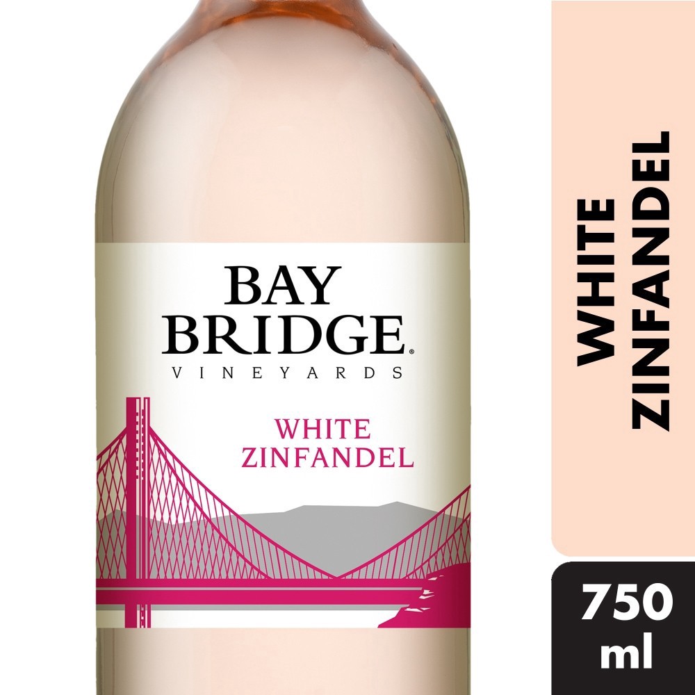 slide 3 of 3, Bay Bridge White Zinfandel Rose Wine, 750 ml