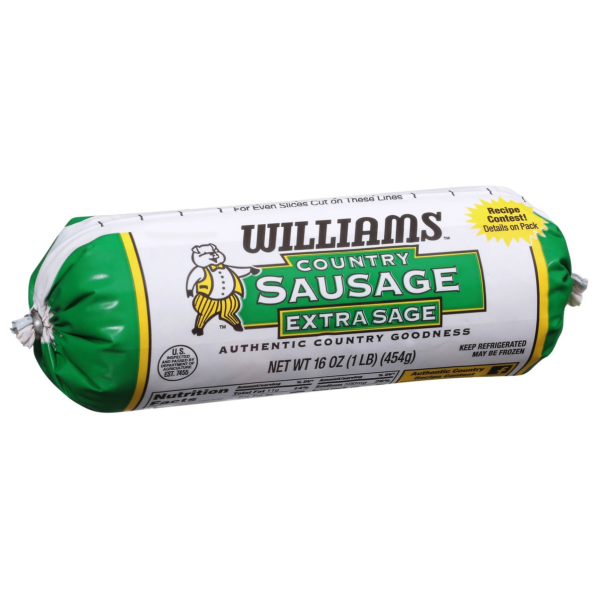 slide 4 of 9, Williams Extra Sage Country Sausage 16 oz, 16 oz