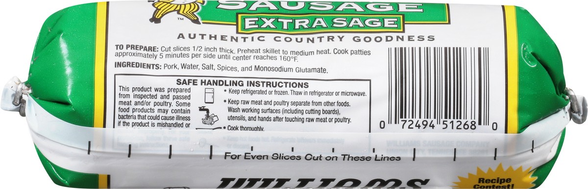 slide 9 of 9, Williams Extra Sage Country Sausage 16 oz, 16 oz