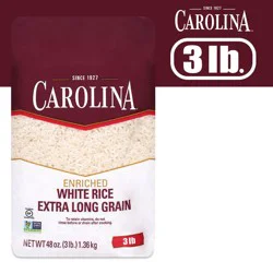 Carolina White Rice, Extra Long Grain, Enriched