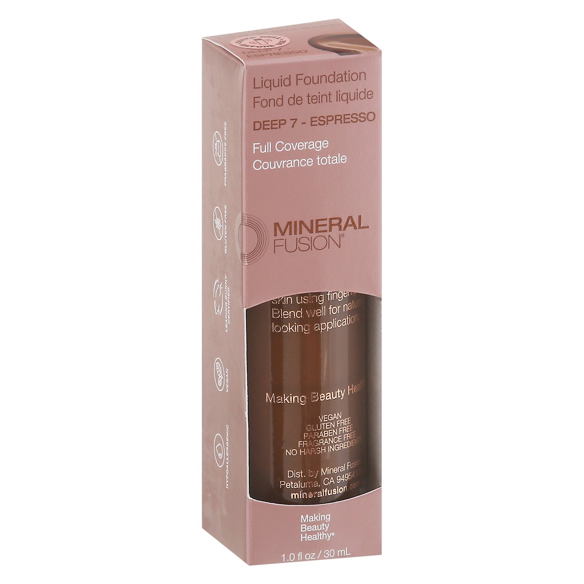 slide 3 of 12, Mineral Fusion Deep 7 - Espresso Full Coverage Liquid Foundation 1.0 fl oz, 1 ct