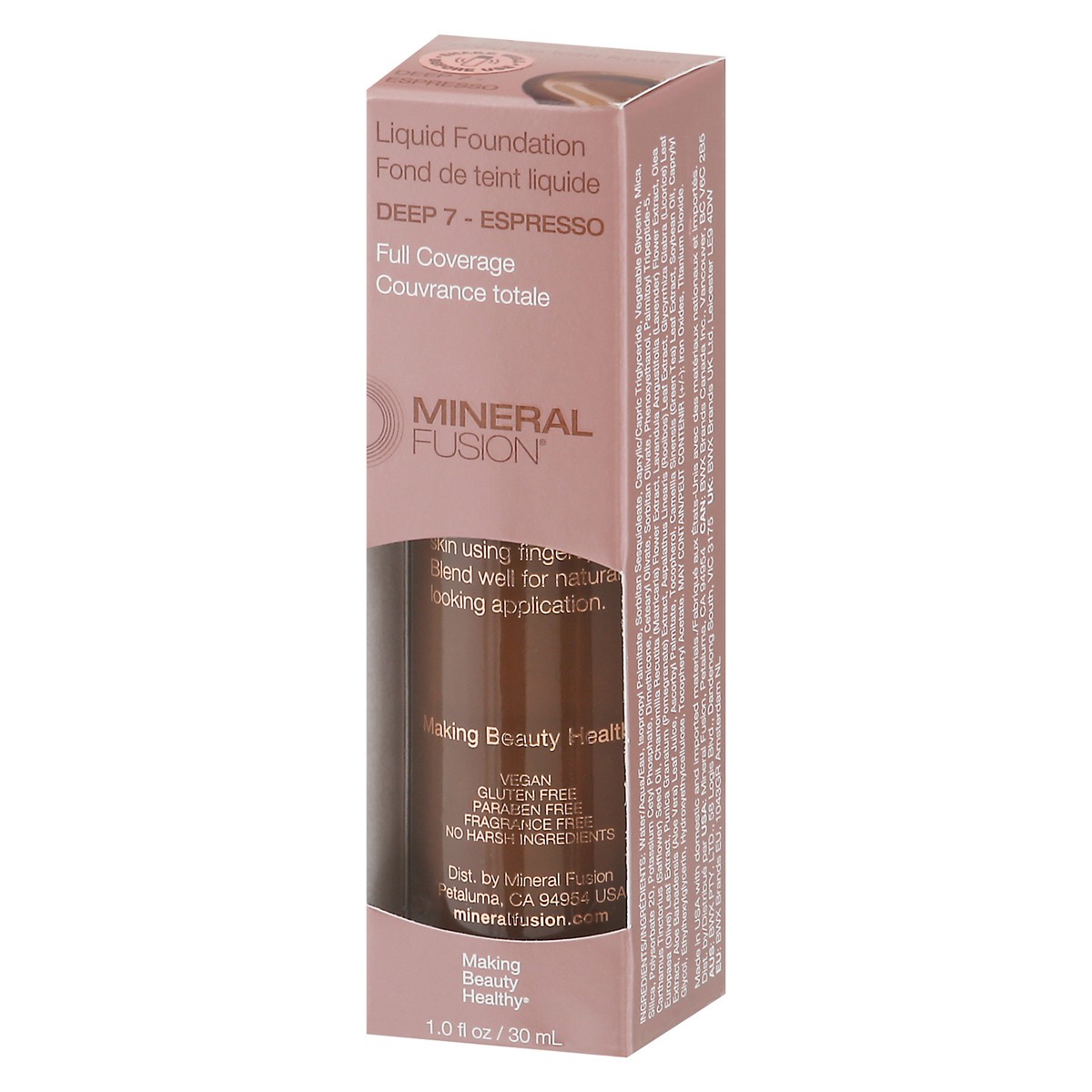 slide 2 of 12, Mineral Fusion Deep 7 - Espresso Full Coverage Liquid Foundation 1.0 fl oz, 1 ct