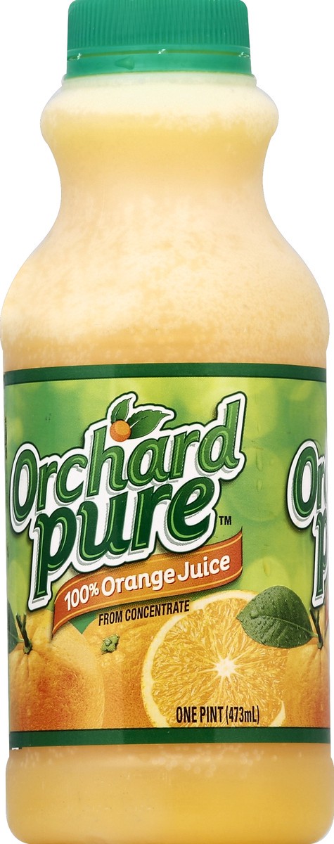 slide 3 of 4, Orchard Pure 100% Pure Orange Juice From Concentrate - 1 Pint Plastic Bottle, 1 pint