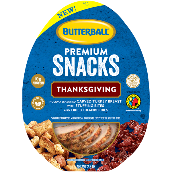 slide 1 of 1, Butterball Thanksgiving Snack, 2.8 oz