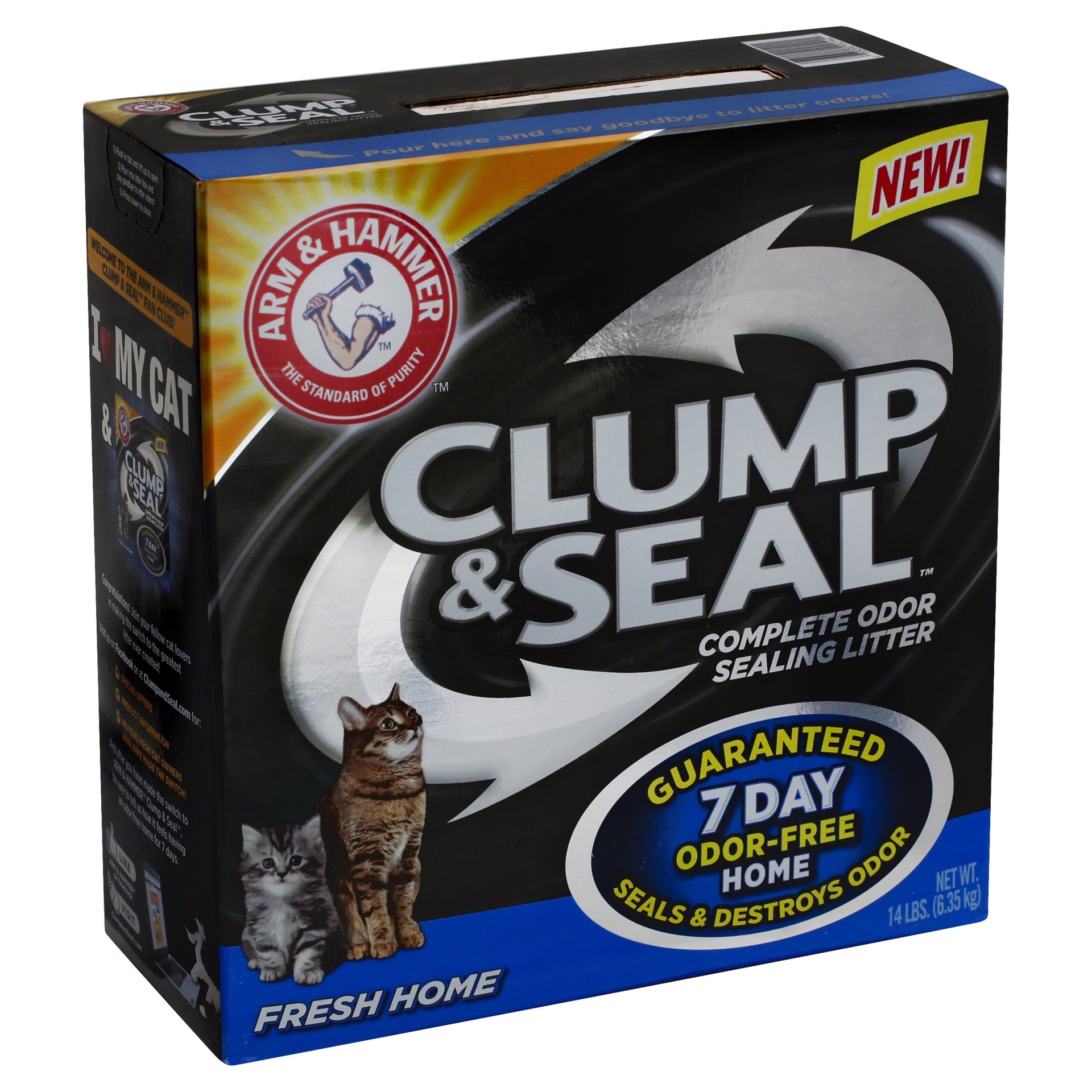 slide 1 of 4, ARM & HAMMER Clump & Seal Fresh Home Complete Odor Sealing Litter, 14 lb