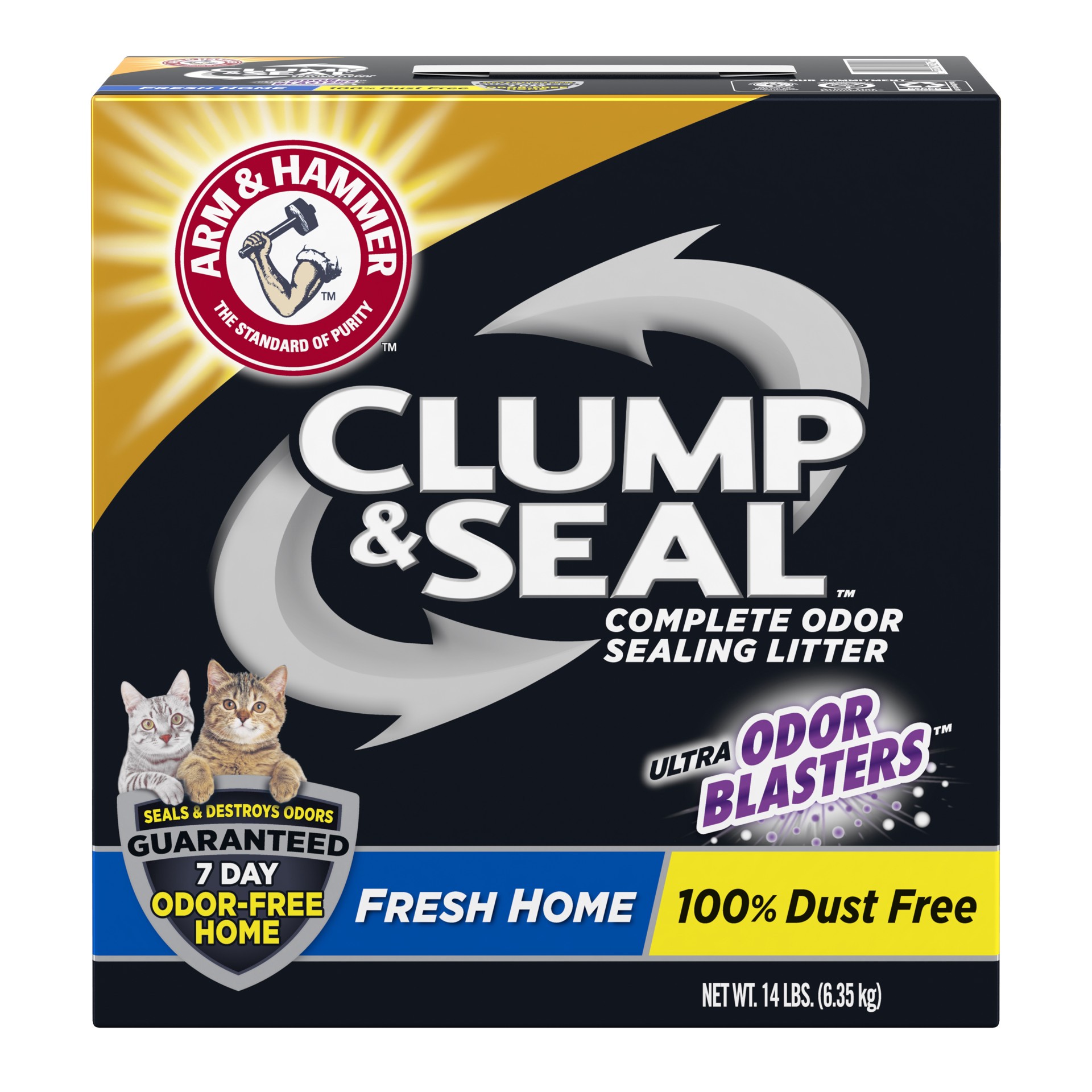 slide 1 of 5, Arm & Hammer Fresh Clump & Seal Cat Litter, 14 lb