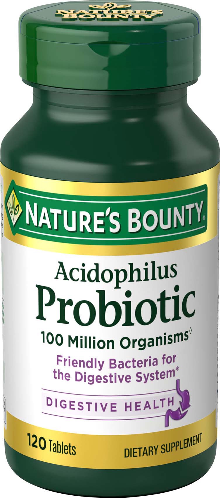 slide 1 of 5, Nature's Bounty Acidophilus Probiotic Supplement, 120 Tablets, 120 ct