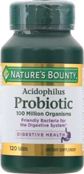 Nature's Bounty Acidophilus Probiotic for Digestive Health, Tablets, 100 Million CFU Probiotics