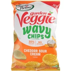 Sensible Portions Cheddar Sour Cream Garden Veggie Wavy Chips