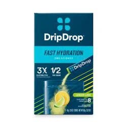 DripDrop Lemon Lime Electrolyte Drink Mix 8 - 0.35 oz Sticks