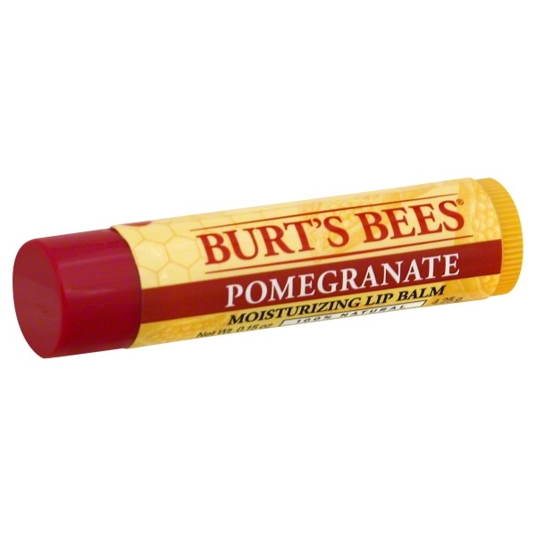 slide 1 of 1, Burt's Bees Wax Lip Balm Tube Pomegranate, 0.15 oz