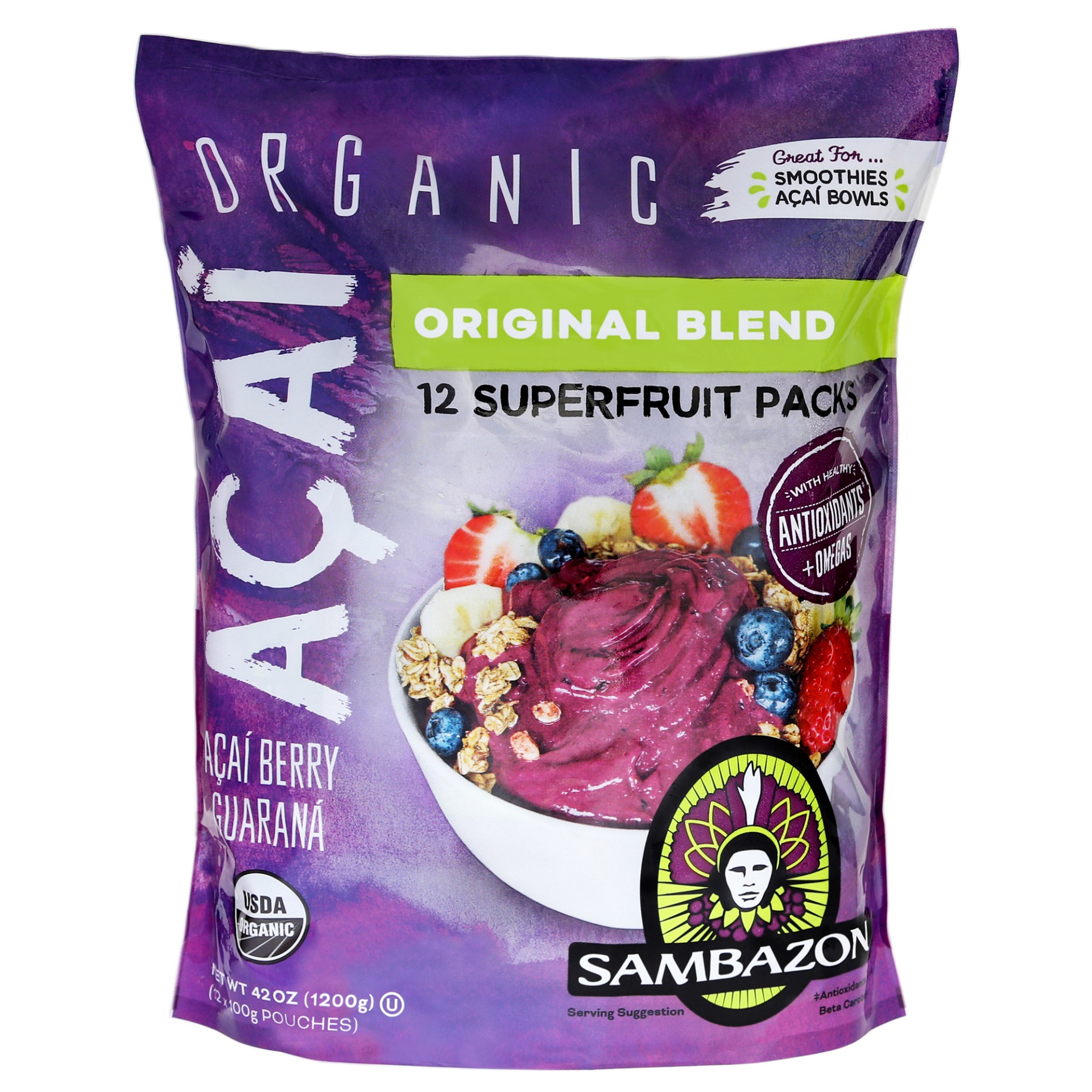 slide 1 of 1, Sambazon Organic Acai Superfruit Packs, 