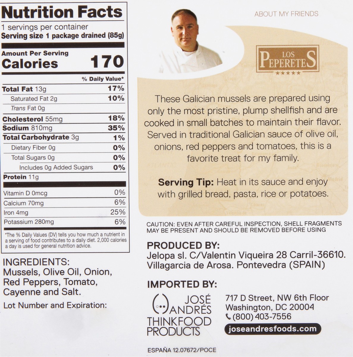 slide 2 of 13, Jose Andres Mussels, Galician Style, 4.23 oz