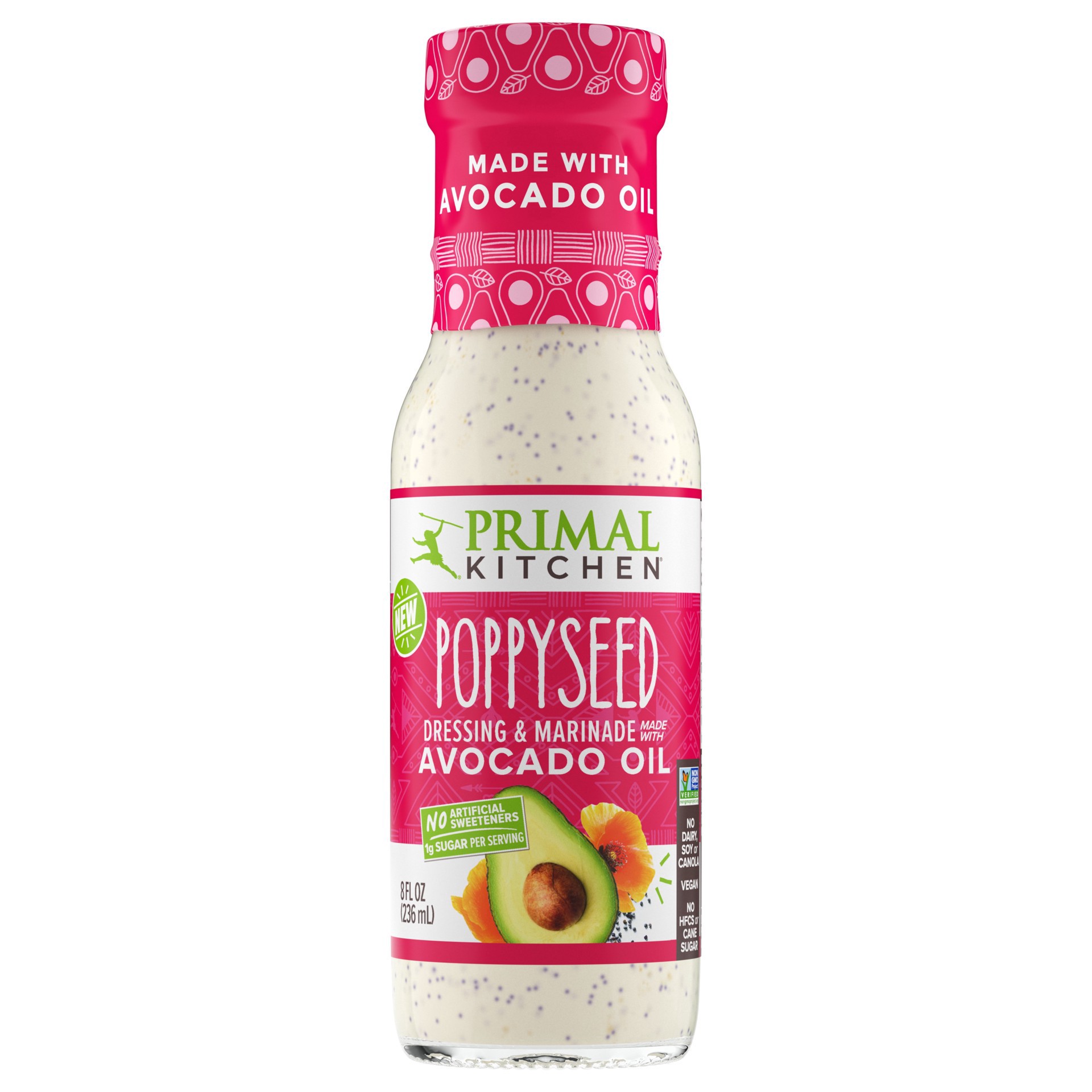slide 1 of 1, Primal Kitchen Poppyseed Dressing & Marinade 8 fl oz, 8 fl oz
