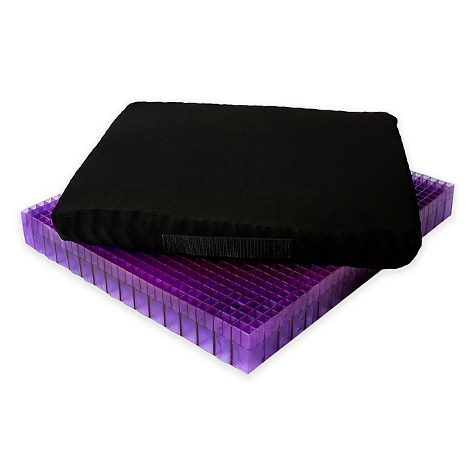 slide 1 of 3, Double Purple Seat Cushion, 1 ct