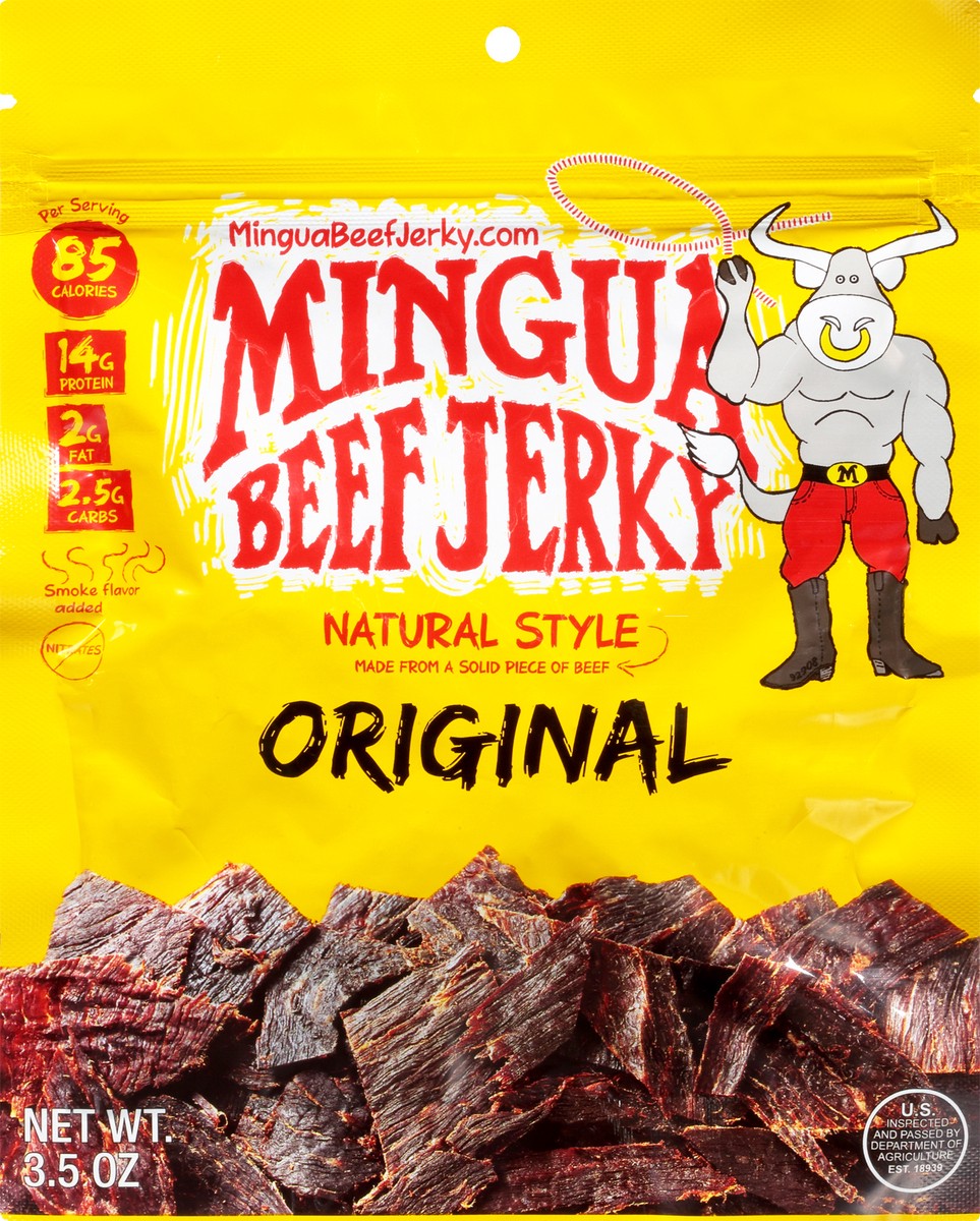 slide 1 of 1, Mingua Beef Jerky, Mild, 4 oz