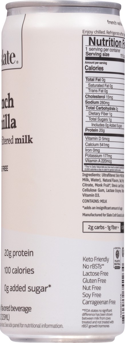 slide 7 of 9, Slate French Vanilla High Protein Milk Shake- 11 fl oz, 11 fl oz