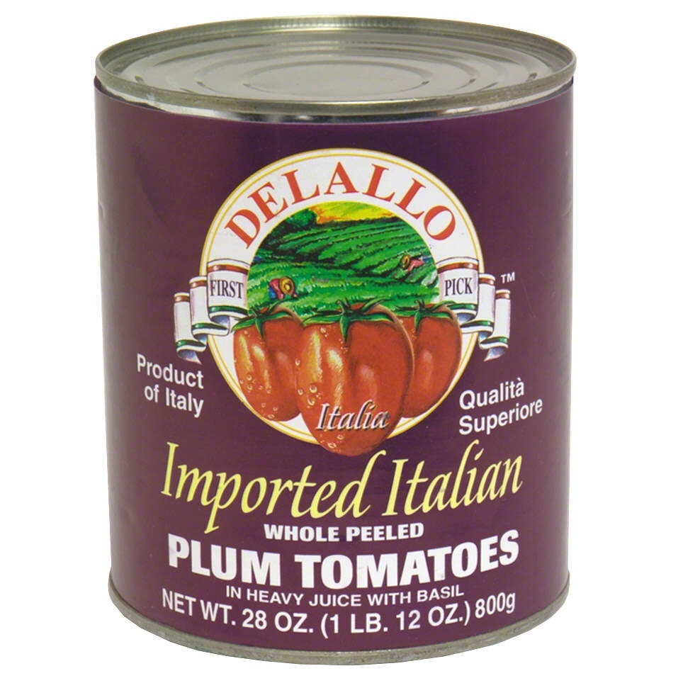 slide 1 of 1, DeLallo Whole Peeled Plum Tomatoes In Heavy Juice With Basil, 28 oz