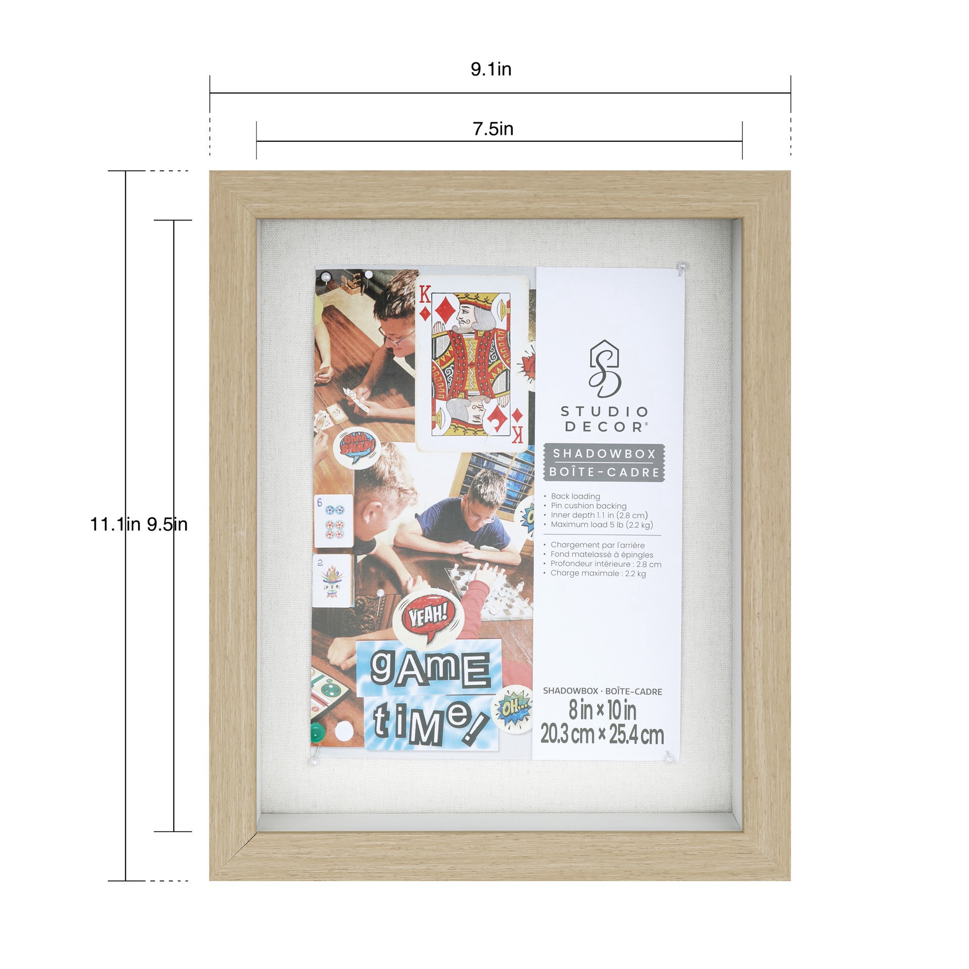 slide 2 of 5, Natural Shadow Box By Studio Decor, 8 in x 10 in