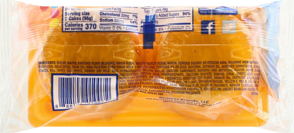 slide 5 of 9, Hostess Orange Frosted Cupcakes With Creamy Filling - 3.38 oz, 3.38 oz