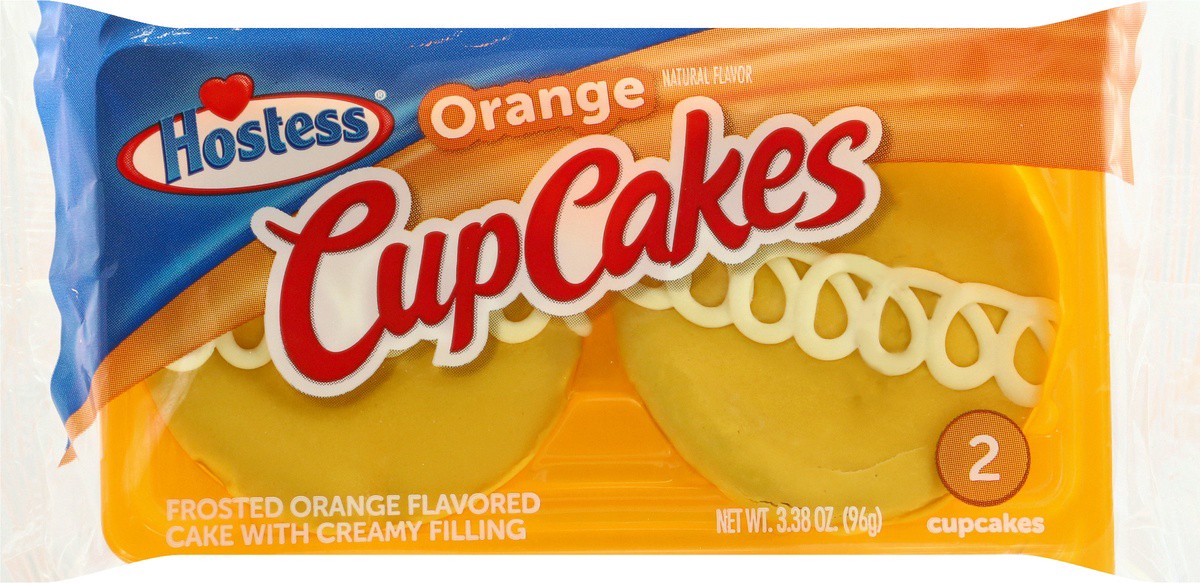 slide 6 of 9, Hostess Orange Frosted Cupcakes With Creamy Filling - 3.38 oz, 3.38 oz