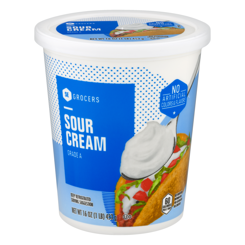 slide 1 of 1, SE Grocers Original Sour Cream 16 oz, 16 oz