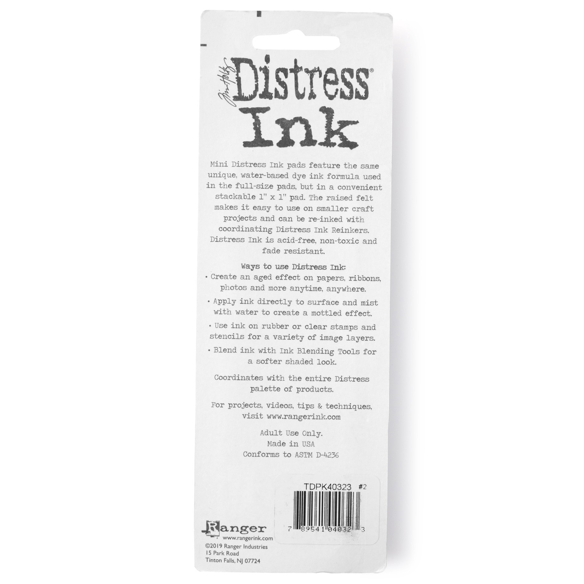 slide 2 of 4, Distress Mini Ink Pads Kit 2-Assorted Colors 4""x1"", 1 ct