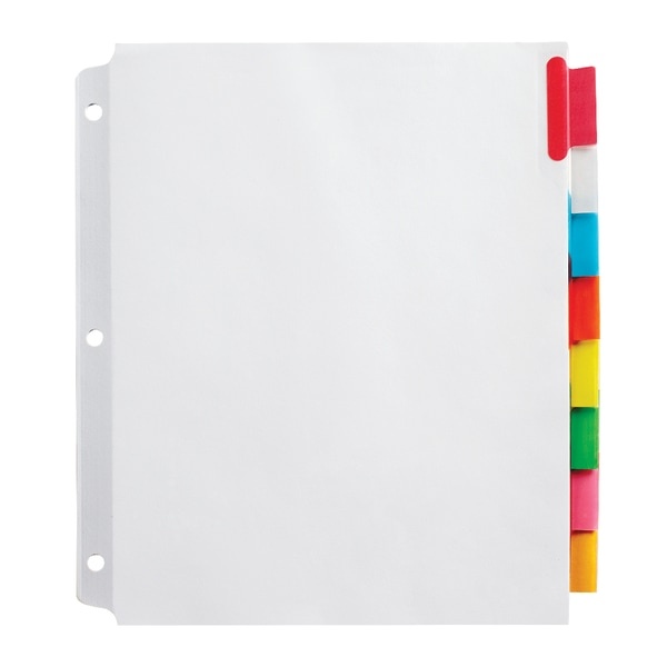 slide 1 of 2, Office Depot Brand Insertable Extra-Wide Dividers With Big Tabs, Assorted Colors, 8-Tab, 1 ct