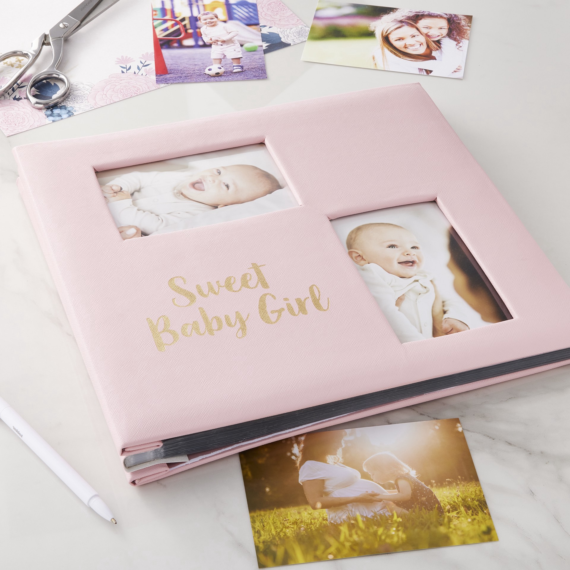 slide 3 of 3, Sweet Baby Girl Scrapbook Album By Recollections, 12 in x 12 in