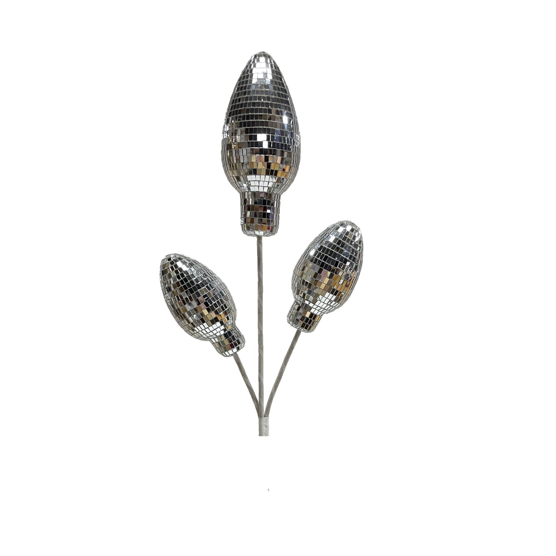 slide 2 of 3, 28" Silver Disco Bulb Stem By Ashland, 28 in