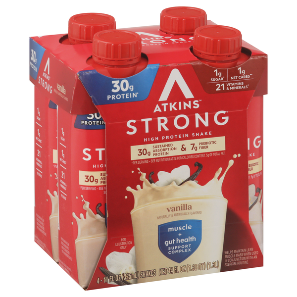 slide 1 of 1, Atkins Rtd Strong Vanilla Protein, 44 oz