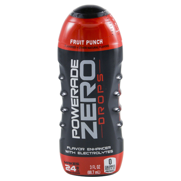 slide 1 of 1, Powerade Zero Drops Fruit Punch Flavor Enhancer With Electrolytes, 3 oz