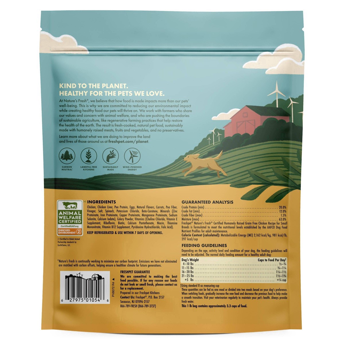 slide 3 of 28, Freshpet Healthy & Natural Dog Food, Small Breed Fresh Certified Humanely Raised Chicken Recipe, 1 lb, 1 lb