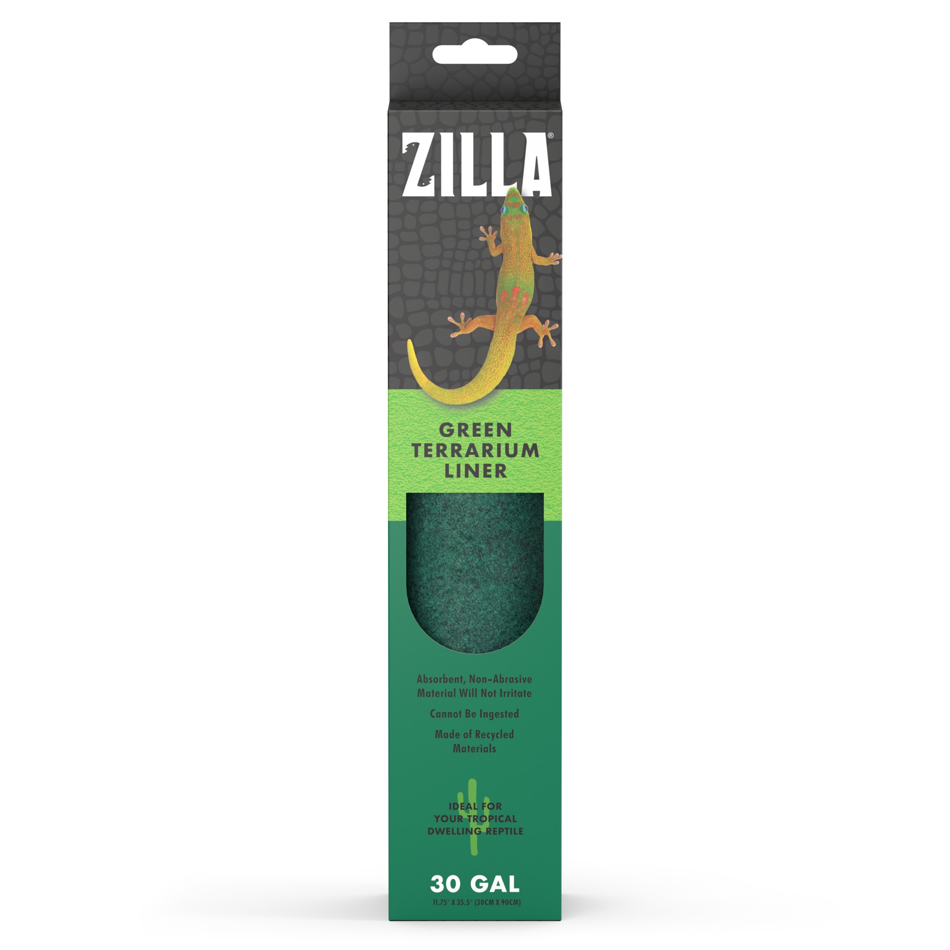 slide 7 of 10, Zilla Reptile Terrarium Liners Green 30/38/45 Gallon, 1 ct